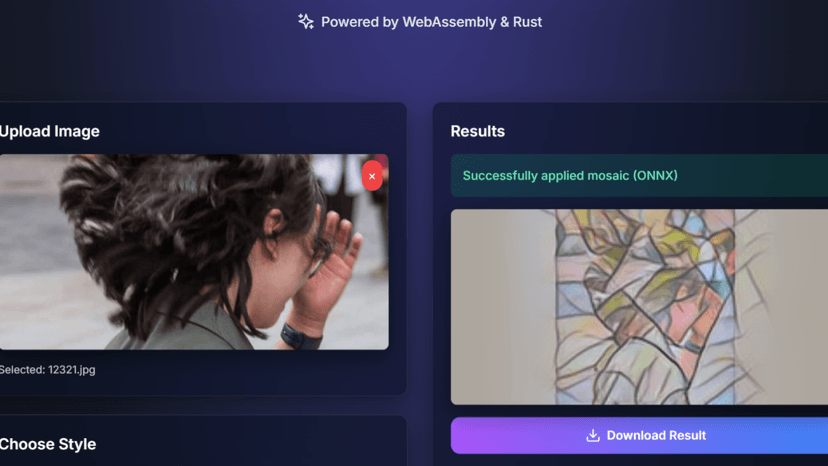 Serverless Image Style Transformer Screenshot